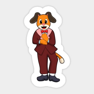 Dog as Groom with Suit Sticker